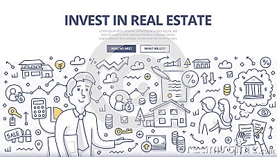 Real Estate Investment Doodle Concept Vector Illustration