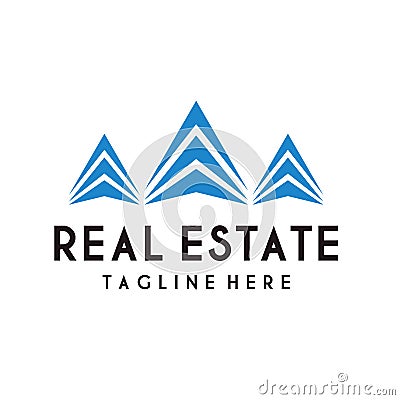 Real estate logo design vector Stock Photo