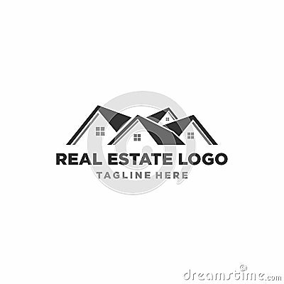 Real estate logo, home logo , house logo, roofing logo concept Stock Photo