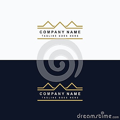 Real estate logo, house roof related to property logo, house rent. Vector Illustration