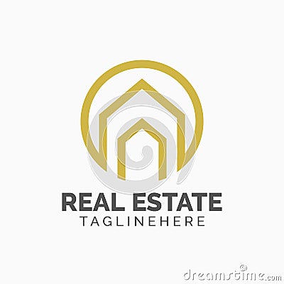 Real Estate Logo Template Stock Photo