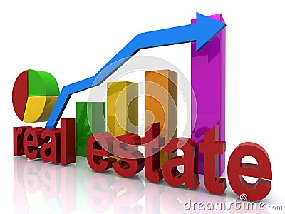 Real Estate Market chart Stock Photo