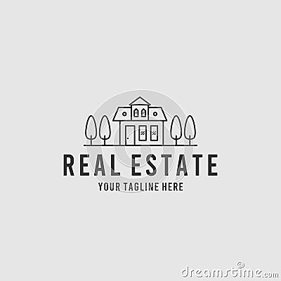 Real estate minimalist logo design inspiration Stock Photo