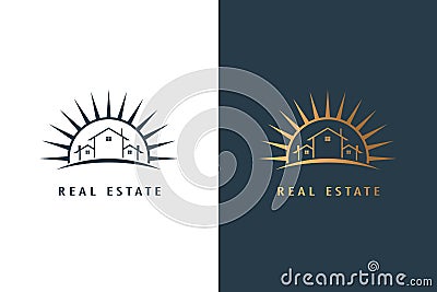 Real Estate New morning house Logo for Business Vector Illustration