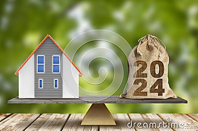 2024 Real Estate Planning - Budget 2024, tax, loan, property investment - Business and financial concept in building activity Stock Photo