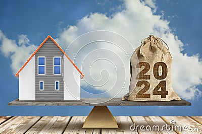 2024 Real Estate Planning - Budget 2024, tax, loan, property investment Stock Photo