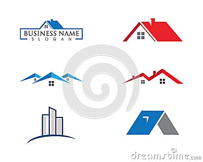 Real Estate , Property and Construction Logo design Vector Illustration