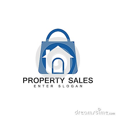 Real estate property sale modern professional logo, Property sale web logo Vector Illustration