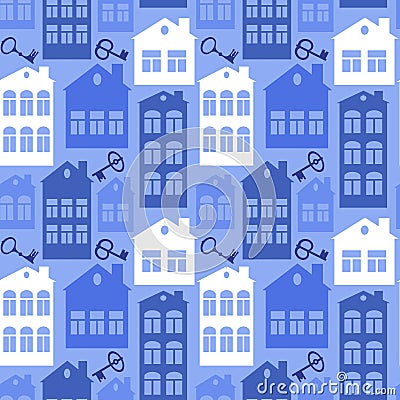 real estate (rent or sale) - houses and keys. Design element. architecture, minimalism Vector Illustration