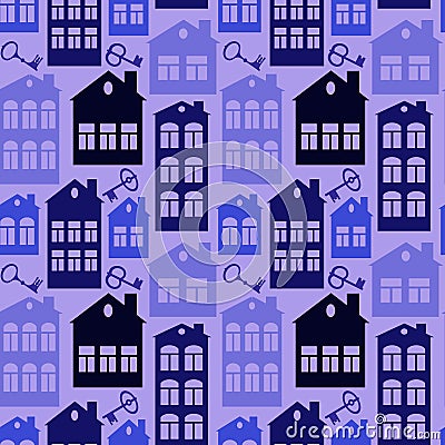 real estate (rent or sale) - houses and keys. Design element. architecture, minimalism Vector Illustration