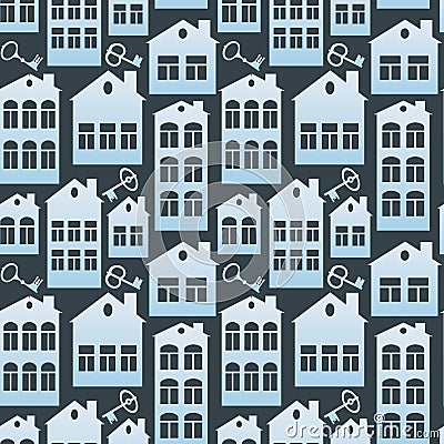 real estate (rent or sale) - houses and keys. Design element. architecture, minimalism Vector Illustration