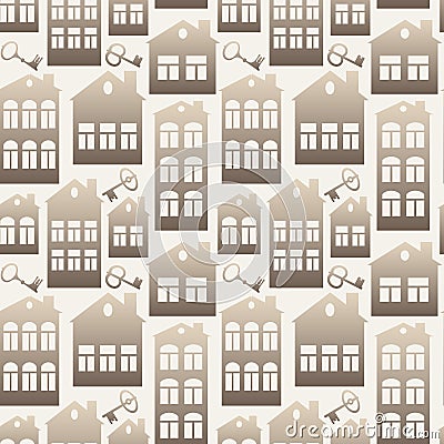 real estate (rent or sale) - houses and keys. Design element. architecture, minimalism Vector Illustration