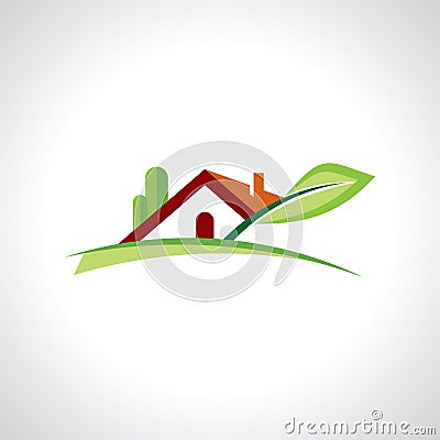 Real estate resort icon on white background Vector Illustration