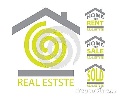 Real estate set Stock Photo