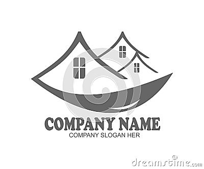 Real Estate Unique Logo Vector Illustration