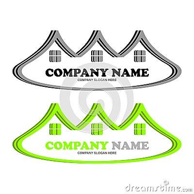 Real Estate Unique Logo Vector Illustration