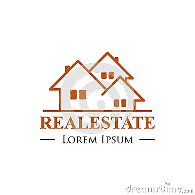 Real estate vector logo. Vector Illustration