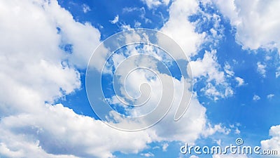 Real fresh soft blue cloud sky pattern background landscape Stock Photo