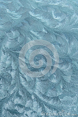 Real frost effect. Close up of frosted glass texture. Stock Photo