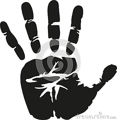 Real Handprint vector Vector Illustration