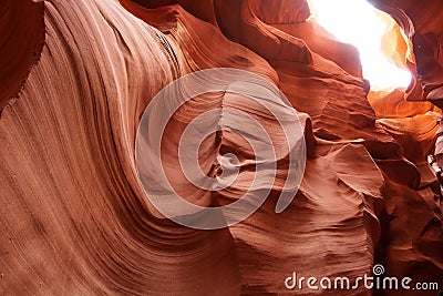 Real images of the lower Antelope canyon in Arizona, USA Stock Photo