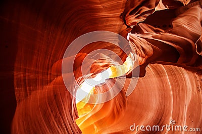 Real images of the lower Antelope canyon in Arizona, USA Stock Photo