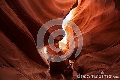 Real images of the lower Antelope canyon in Arizona, USA Stock Photo