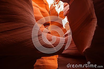 Real images of the lower Antelope canyon in Arizona, USA Stock Photo