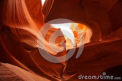 Real images of the lower Antelope canyon in Arizona, USA Stock Photo