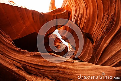 Real images of the lower Antelope canyon in Arizona, USA Stock Photo