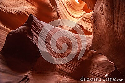 Real images of the lower Antelope canyon in Arizona, USA Stock Photo