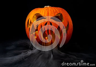 Real jack o lantern for halloween Stock Photo