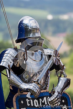 Real knight's armor Stock Photo