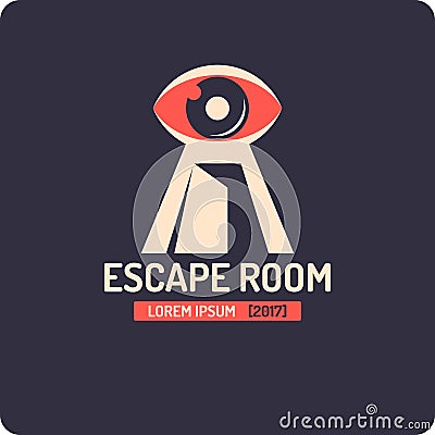 Real-life room escape and quest game poster. Vector Illustration