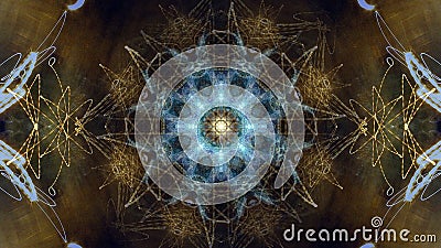 Real Lightpainting Mandala Abstract Art Yogi Yogga Mat Light Code Harmony Heart Love Power Sunlight Sun Star Space Stock Photo