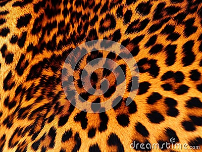 Real Live Jaguar Skin Fur Texture Background Cartoon Illustration