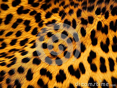 Real Live Jaguar Skin Fur Texture Background Cartoon Illustration