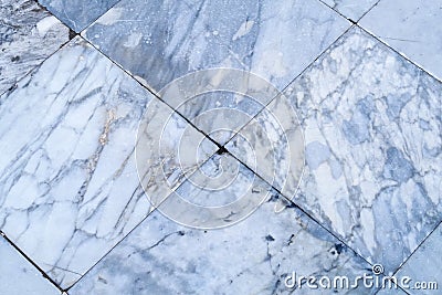 Real Marble tiles seamless floor texture, White stone tile pattern background Stock Photo