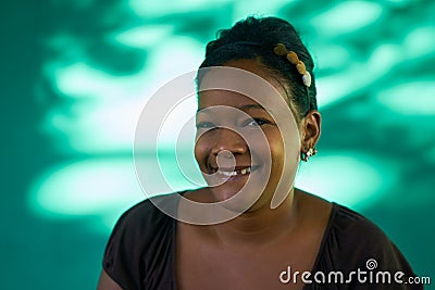 Real People Portrait Happy Hispanic Woman Laughing Stock Photo