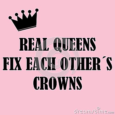 Real queens fix each otherÂ´s crowns Stock Photo