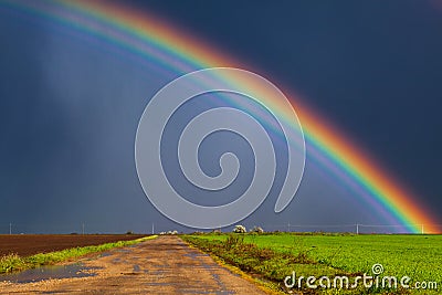 Real rainbow Stock Photo