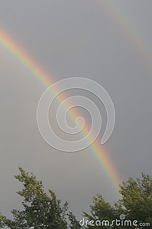 Real rainbow in the sky Stock Photo