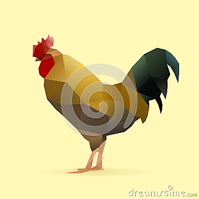 Real rooster Vector Illustration