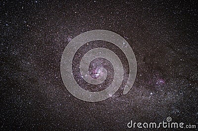 Real shot of a galaxy in the night sky Stock Photo
