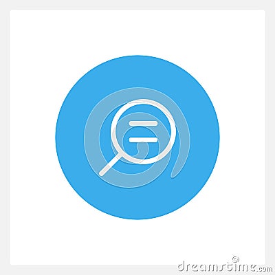 Real size zoom button UI element template Vector Illustration