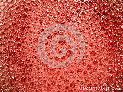 Real Soap Suds Bubbles Red Stock Photo