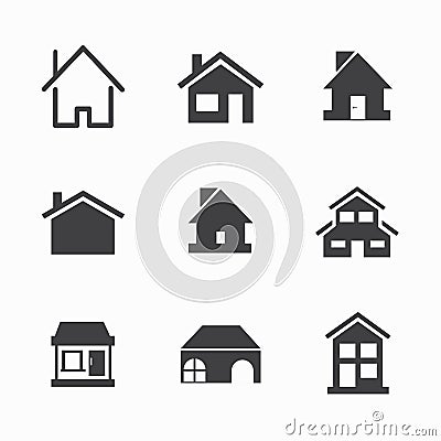 real state, house icons set Stock Photo