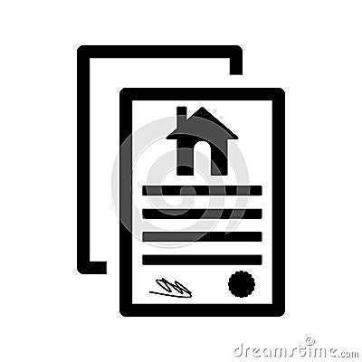 Real state property document icon Stock Photo