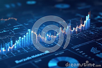Real-Time Dynamic Data Visualization Stock Photo