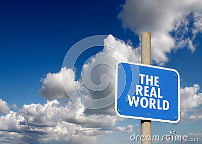 The real world signpost Stock Photo
